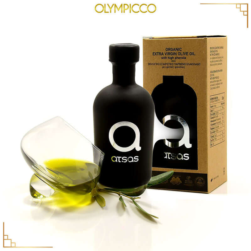 Atsas - Pure Organic Evoo - High Phenolic Content - Harvest 2024/2025 | 100ml & 250ml - OLYMPICCO.COM