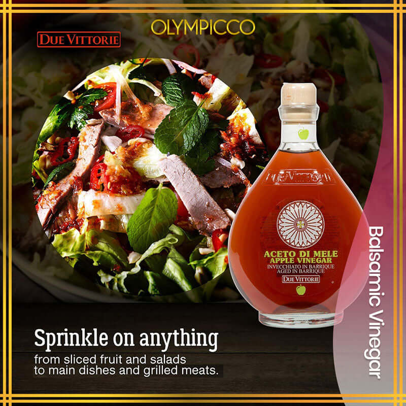 Due Vittorie Apple Balsamic Vinegar from Italy, 16.9fl oz / 500ml - OLYMPICCO.COM