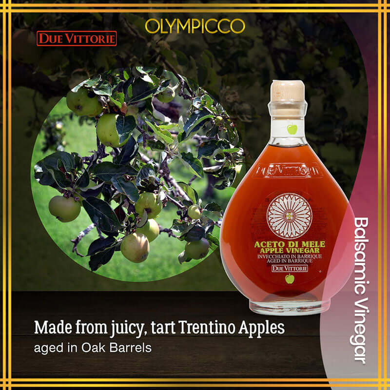 Due Vittorie Apple Balsamic Vinegar from Italy, 16.9fl oz / 500ml - OLYMPICCO.COM