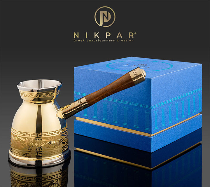 NIKPAR Luxury Greek Coffee Pot Macedonian Collection - OLYMPICCO.COM