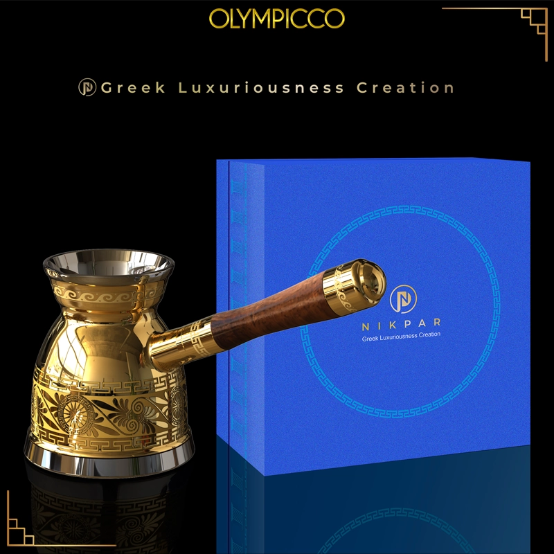 NIKPAR Luxury Greek Coffee Pot Macedonian Collection - OLYMPICCO.COM