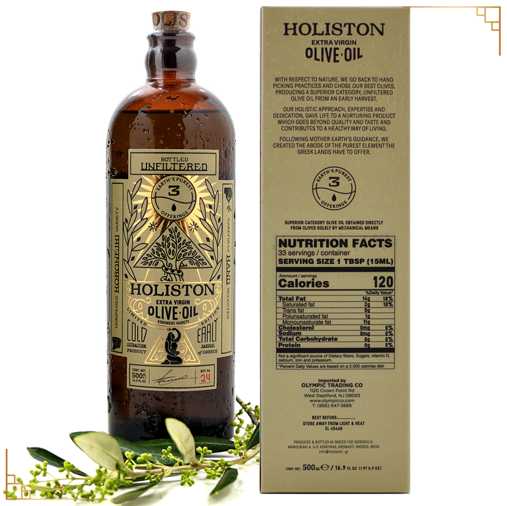 HOLISTON Limited Edition Ultra-Premium Phenolic Extra Virgin Olive Oil – 500ml - OLYMPICCO.COM