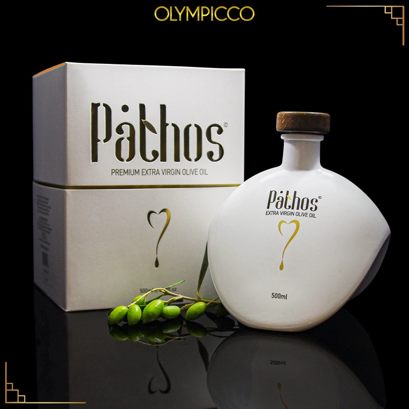 Pathos USDA Organic Ultra-Premium Extra Virgin Olive Oil - Award-Winning High Phenolic - Healthy Luxury EVOO - 500ml - OLYMPICCO.COM