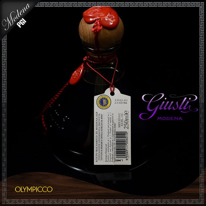 Riccardo Giusti Balsamic Vinegar of Modena PGI 3 Gold Medals Zucchetta 250ml - OLYMPICCO.COM