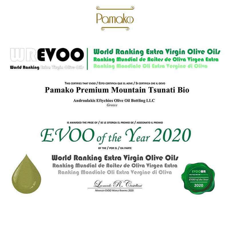 Pamako Ultra-Premium Monovarietal-Mountain Organic Extra Virgin Olive Oil - Harvest 2024/2025 - OLYMPICCO.COM