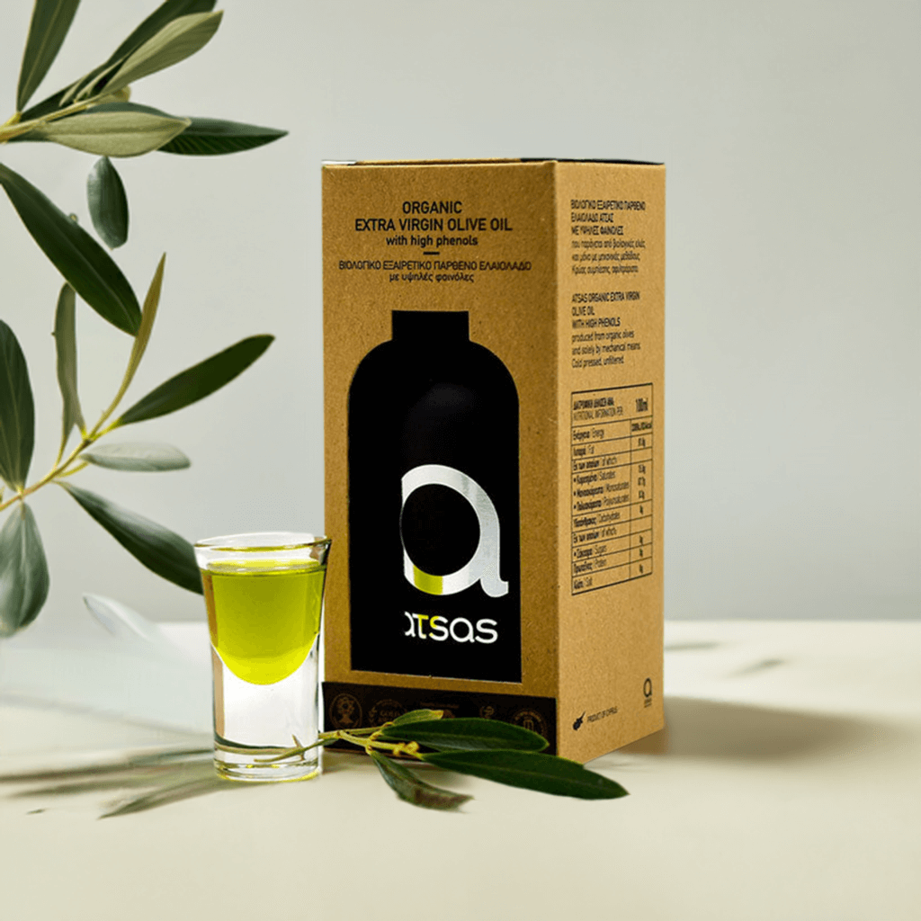 Atsas - Pure Organic Evoo - High Phenolic Content - Harvest 2024/2025 | 100ml & 250ml - OLYMPICCO.COM