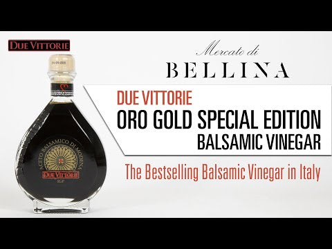 Due Vittorie Oro Gold Balsamic Vinegar Special Edition - with Pourer in Wooden Gift Box - 8.45fl oz/250ml - OLYMPICCO.COM